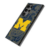 University of Michigan Wolverines Paisley MagSafe Compatible Phone Case for Samsung Galaxy