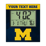 University of Michigan Wolverines Personalized Color Block Wall Clock