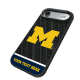 University of Michigan Wolverines Personalized EndZone Plus Bump Phone Case for Apple iPhone