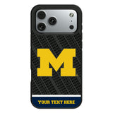 University of Michigan Wolverines Personalized EndZone Plus Bump Phone Case for Apple iPhone