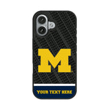 University of Michigan Wolverines Personalized EndZone Plus Bump Phone Case for Apple iPhone