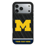 University of Michigan Wolverines Personalized EndZone Plus Bump Phone Case for Apple iPhone