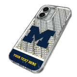 University of Michigan Wolverines Personalized EndZone Plus Glitter Phone Case for Apple iPhone