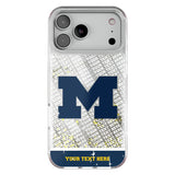University of Michigan Wolverines Personalized EndZone Plus Glitter Phone Case for Apple iPhone