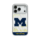 University of Michigan Wolverines Personalized EndZone Plus Glitter Phone Case for Apple iPhone