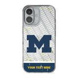 University of Michigan Wolverines Personalized EndZone Plus Glitter Phone Case for Apple iPhone