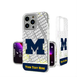University of Michigan Wolverines Personalized EndZone Plus Glitter Phone Case for Apple iPhone