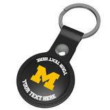 University of Michigan Wolverines Personalized Insignia Black Airtag Holder