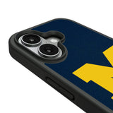 University of Michigan Wolverines Personalized Stripe Bump Phone Case for Apple iPhone