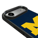 University of Michigan Wolverines Personalized Stripe Bump Phone Case for Apple iPhone