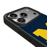 University of Michigan Wolverines Personalized Stripe Bump Phone Case for Apple iPhone