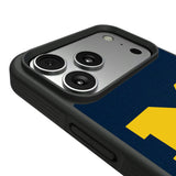 University of Michigan Wolverines Personalized Stripe Bump Phone Case for Apple iPhone