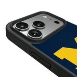 University of Michigan Wolverines Personalized Stripe Bump Phone Case for Apple iPhone