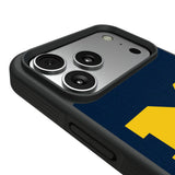 University of Michigan Wolverines Personalized Stripe Bump Phone Case for Apple iPhone