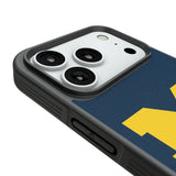 University of Michigan Wolverines Personalized Stripe Bump Phone Case for Apple iPhone
