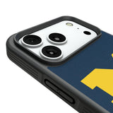 University of Michigan Wolverines Personalized Stripe Bump Phone Case for Apple iPhone