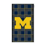 University of Michigan Wolverines Plaid 5000mAh Flat Powerbank
