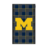 University of Michigan Wolverines Plaid 5000mAh Flat Powerbank