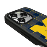 University of Michigan Wolverines Plaid MagSafe Compatible Phone Case for Apple iPhone