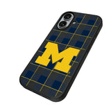 University of Michigan Wolverines Plaid MagSafe Compatible Phone Case for Apple iPhone