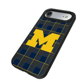 University of Michigan Wolverines Plaid MagSafe Compatible Phone Case for Apple iPhone