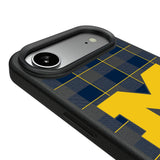 University of Michigan Wolverines Plaid MagSafe Compatible Phone Case for Apple iPhone