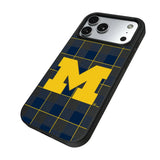 University of Michigan Wolverines Plaid MagSafe Compatible Phone Case for Apple iPhone