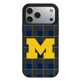 University of Michigan Wolverines Plaid MagSafe Compatible Phone Case for Apple iPhone