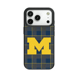University of Michigan Wolverines Plaid MagSafe Compatible Phone Case for Apple iPhone