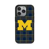University of Michigan Wolverines Plaid MagSafe Compatible Phone Case for Apple iPhone