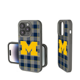 University of Michigan Wolverines Plaid Soft Touch Phone Case for Apple iPhone