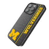 University of Michigan Wolverines Sidebar Black Bling Phone Case for Apple iPhone