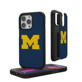 University of Michigan Wolverines Solid Rugged Phone Case for Apple iPhone