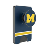University of Michigan Wolverines Stripe PopSockets MagSafe-Compatible PopWallet+