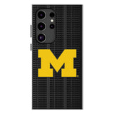 University of Michigan Wolverines Text Backdrop MagSafe Compatible Phone Case for Samsung Galaxy
