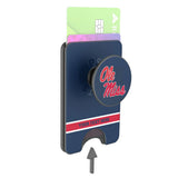 University of Mississippi Rebels Personalized Endzone Solid PopSockets MagSafe-Compatible PopWallet+