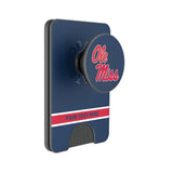 University of Mississippi Rebels Personalized Endzone Solid PopSockets MagSafe-Compatible PopWallet+