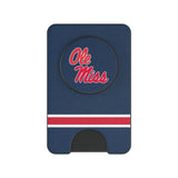 University of Mississippi Rebels Stripe PopSockets MagSafe-Compatible PopWallet+
