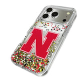 University of Nebraska Huskers Block N Confetti Glitter Phone Case for Apple iPhone