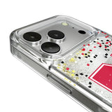 University of Nebraska Huskers Block N Confetti Glitter Phone Case for Apple iPhone