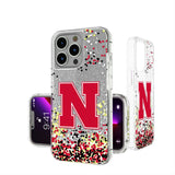 University of Nebraska Huskers Block N Confetti Glitter Phone Case for Apple iPhone