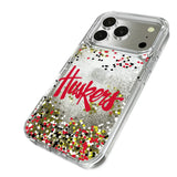 University of Nebraska Huskers Confetti Glitter Phone Case for Apple iPhone