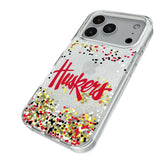University of Nebraska Huskers Confetti Glitter Phone Case for Apple iPhone