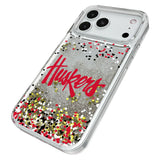 University of Nebraska Huskers Confetti Glitter Phone Case for Apple iPhone