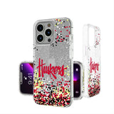 University of Nebraska Huskers Confetti Glitter Phone Case for Apple iPhone