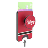 University of Nebraska Huskers Stripe PopSockets MagSafe-Compatible PopWallet+