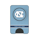 University of North Carolina Tar Heels Personalized Endzone Solid PopSockets MagSafe-Compatible PopWallet+