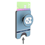 University of North Carolina Tar Heels Personalized Endzone Solid PopSockets MagSafe-Compatible PopWallet+