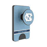 University of North Carolina Tar Heels Personalized Endzone Solid PopSockets MagSafe-Compatible PopWallet+