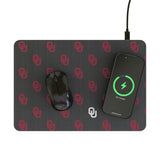 University of Oklahoma Sooners Fashion Pattern 15-Watt Wireless Charger and Mouse Pad